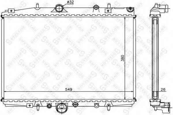 STELLOX 1026137SX Радіатор, охолодження двигуна