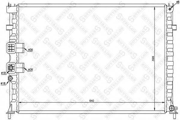 STELLOX 1026155SX Радіатор, охолодження двигуна