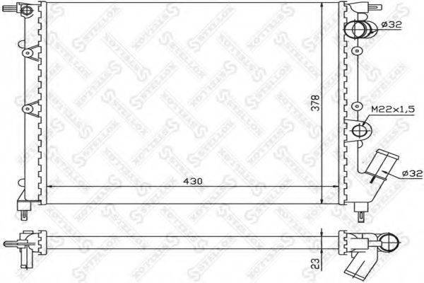 STELLOX 1026202SX Радіатор, охолодження двигуна