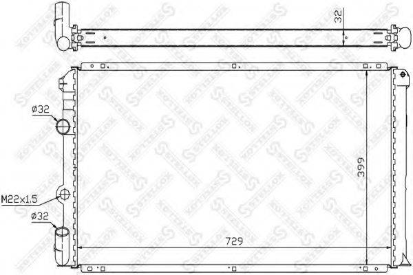 STELLOX 1026208SX Радіатор, охолодження двигуна