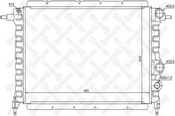 STELLOX 1026212SX Радіатор, охолодження двигуна