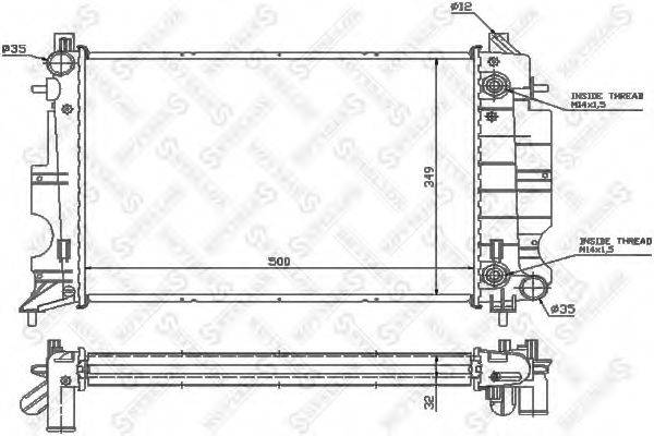 STELLOX 1026231SX Радіатор, охолодження двигуна