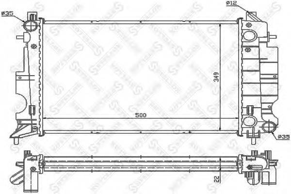 STELLOX 1026233SX Радіатор, охолодження двигуна