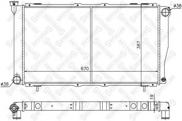 STELLOX 1026243SX Радіатор, охолодження двигуна