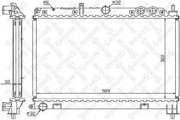 STELLOX 1026273SX Радіатор, охолодження двигуна