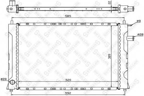 STELLOX 1026274SX Радіатор, охолодження двигуна