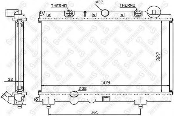 STELLOX 1026280SX Радіатор, охолодження двигуна