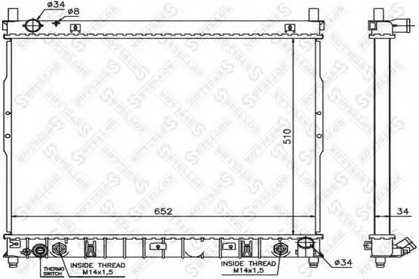 STELLOX 1026289SX Радіатор, охолодження двигуна