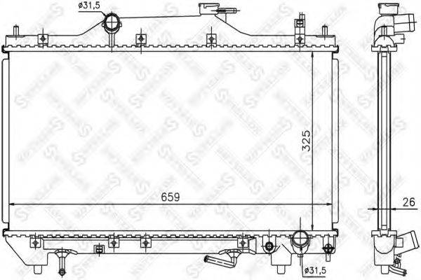 STELLOX 1026305SX Радіатор, охолодження двигуна