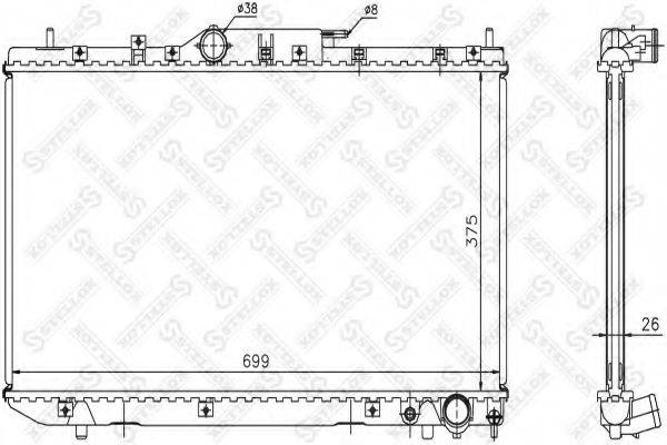 STELLOX 1026306SX Радіатор, охолодження двигуна