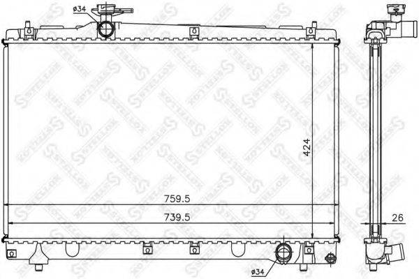 STELLOX 1026320SX Радіатор, охолодження двигуна