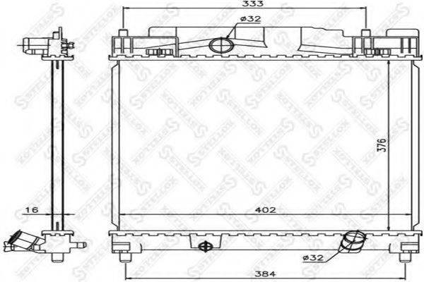 STELLOX 1026337SX Радіатор, охолодження двигуна