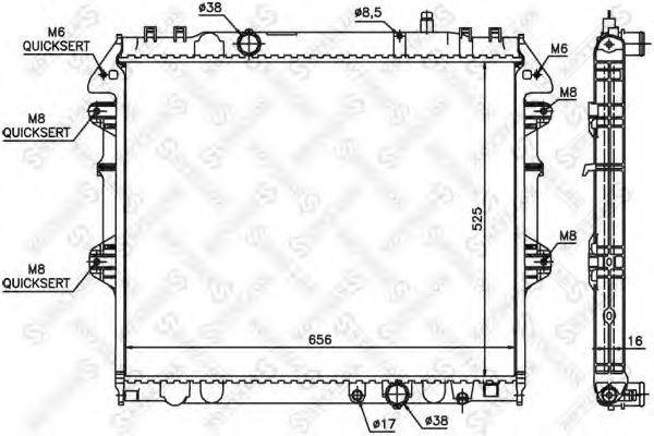 STELLOX 1026341SX Радіатор, охолодження двигуна