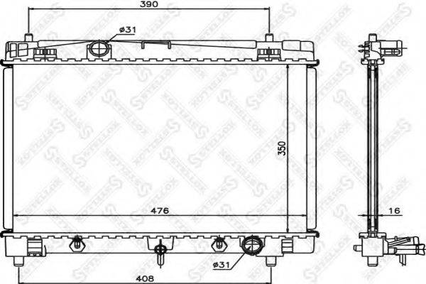 STELLOX 1026350SX Радіатор, охолодження двигуна