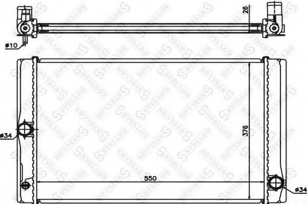 STELLOX 1026360SX Радіатор, охолодження двигуна