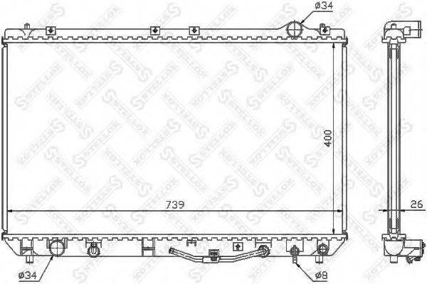 STELLOX 1026374SX Радіатор, охолодження двигуна