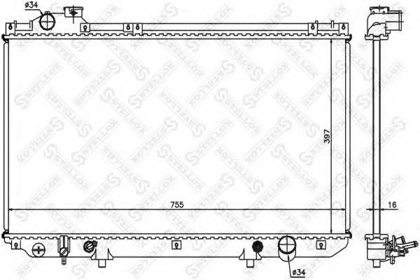 STELLOX 1026376SX Радіатор, охолодження двигуна