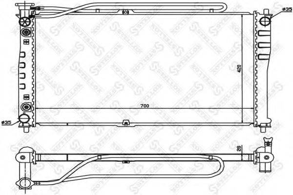 STELLOX 1026489SX Радіатор, охолодження двигуна