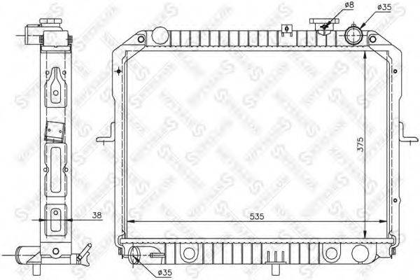 STELLOX 1026491SX Радіатор, охолодження двигуна