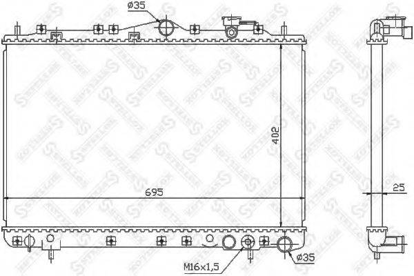 STELLOX 1026524SX Радіатор, охолодження двигуна