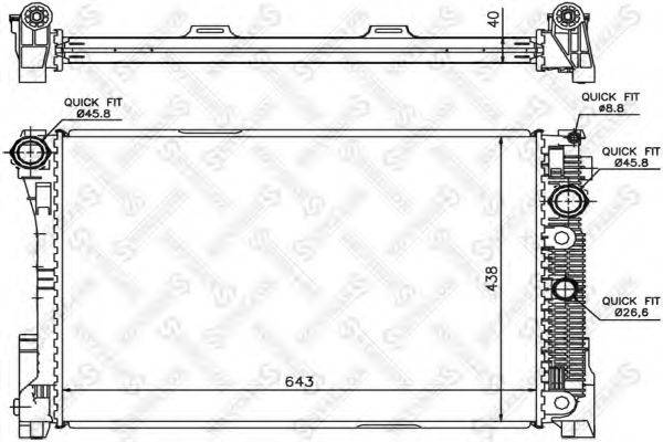 STELLOX 1026556SX Радіатор, охолодження двигуна