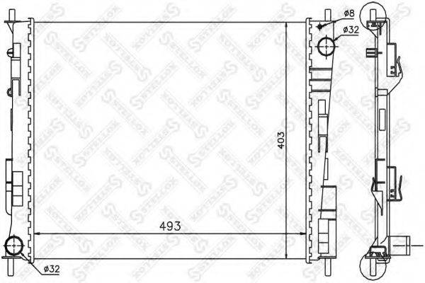 STELLOX 1026565SX Радіатор, охолодження двигуна