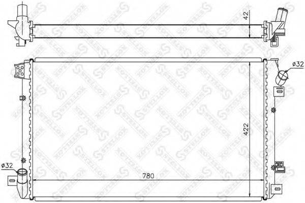 STELLOX 1026567SX Радіатор, охолодження двигуна