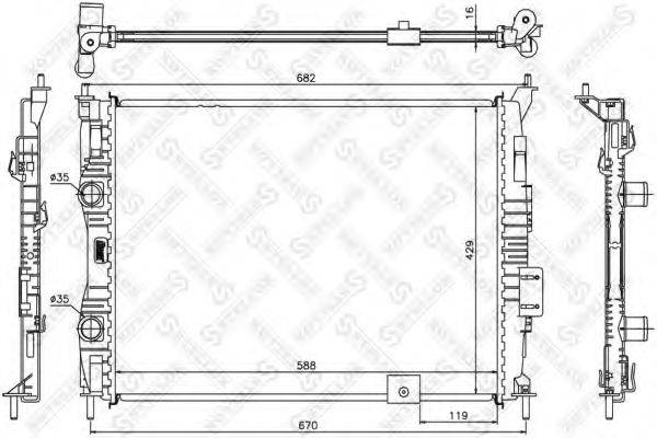 STELLOX 1026589SX Радіатор, охолодження двигуна