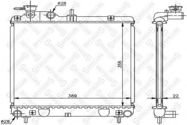 STELLOX 1026608SX Радіатор, охолодження двигуна