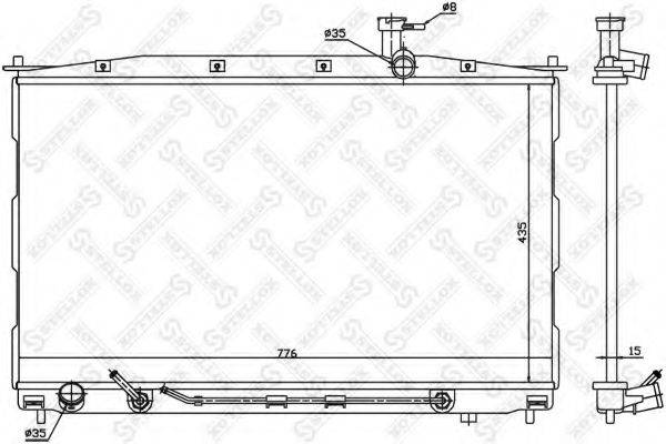 STELLOX 1026612SX Радіатор, охолодження двигуна