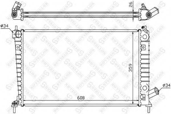 STELLOX 1026662SX Радіатор, охолодження двигуна