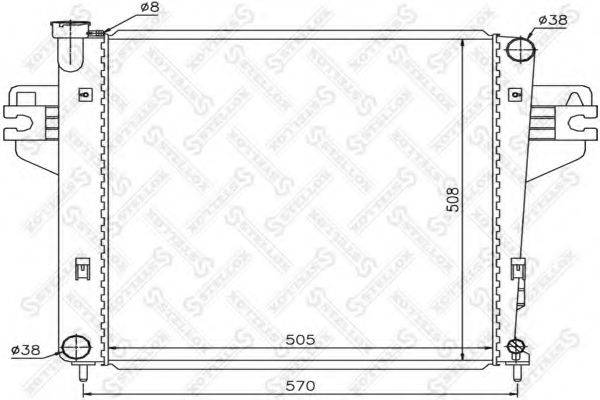 STELLOX 1026745SX Радіатор, охолодження двигуна