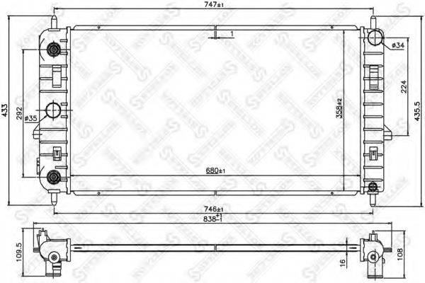 STELLOX 1026769SX Радіатор, охолодження двигуна