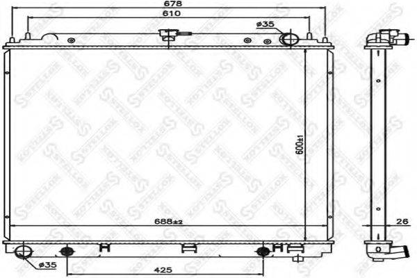 STELLOX 1026784SX Радіатор, охолодження двигуна