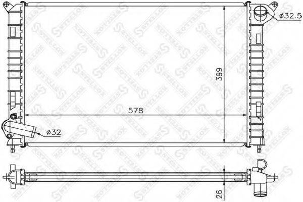 STELLOX 1026788SX Радіатор, охолодження двигуна