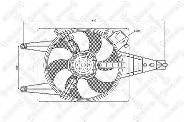 STELLOX 2999079SX Вентилятор, охолодження двигуна