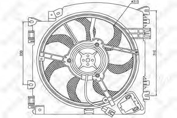 STELLOX 2999227SX Вентилятор, охолодження двигуна