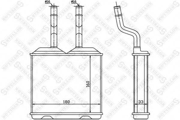 STELLOX 1035055SX Теплообмінник, опалення салону