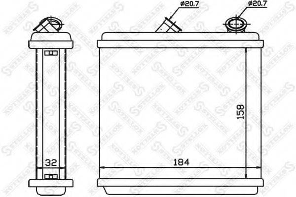 STELLOX 1035128SX Теплообмінник, опалення салону