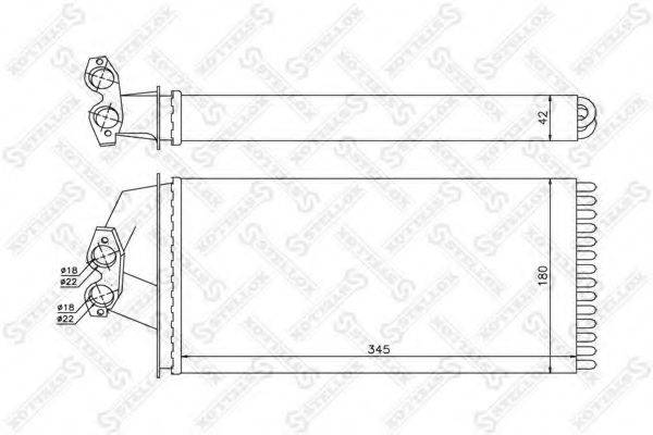 STELLOX 1035172SX Теплообмінник, опалення салону