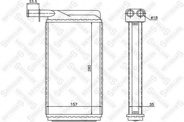 STELLOX 1035178SX Теплообмінник, опалення салону