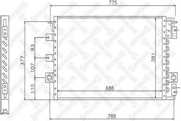 STELLOX 1045082SX Конденсатор, кондиціонер