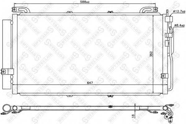 STELLOX 1045103SX Конденсатор, кондиціонер