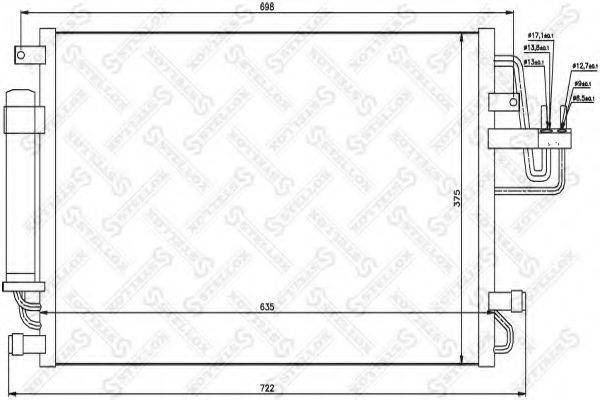 STELLOX 1045108SX Конденсатор, кондиціонер