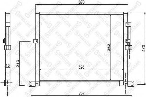 STELLOX 1045110SX Конденсатор, кондиціонер