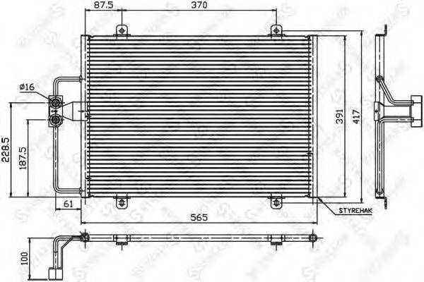 STELLOX 1045150SX Конденсатор, кондиціонер