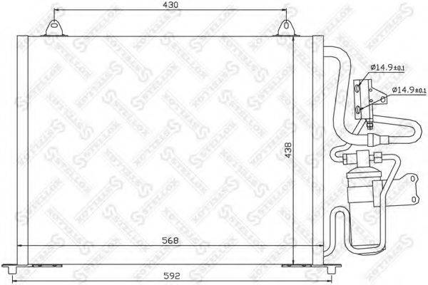 STELLOX 1045309SX Конденсатор, кондиціонер