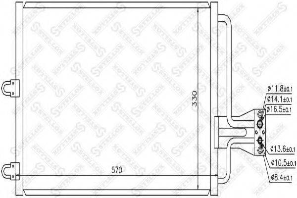 STELLOX 1045324SX Конденсатор, кондиціонер