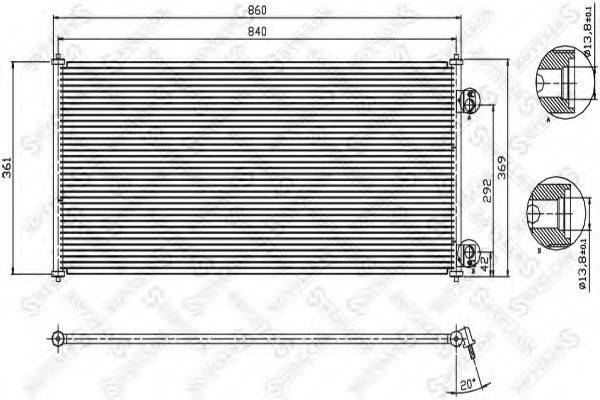 STELLOX 1045339SX Конденсатор, кондиціонер