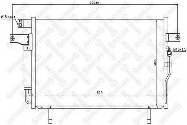 STELLOX 1045478SX Конденсатор, кондиціонер